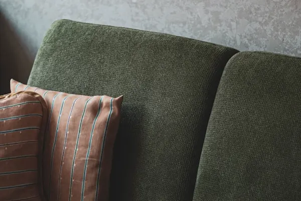 Close-up shot of clean upholstered furniture